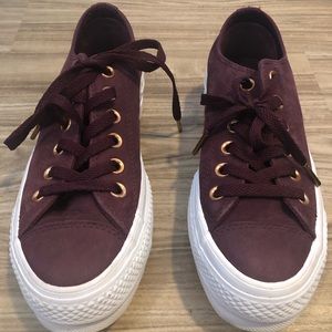 Maroon platform converses